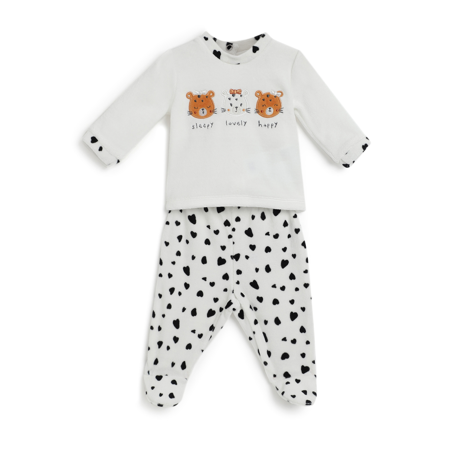 Infants Applique Sweater with Leggings-Grey